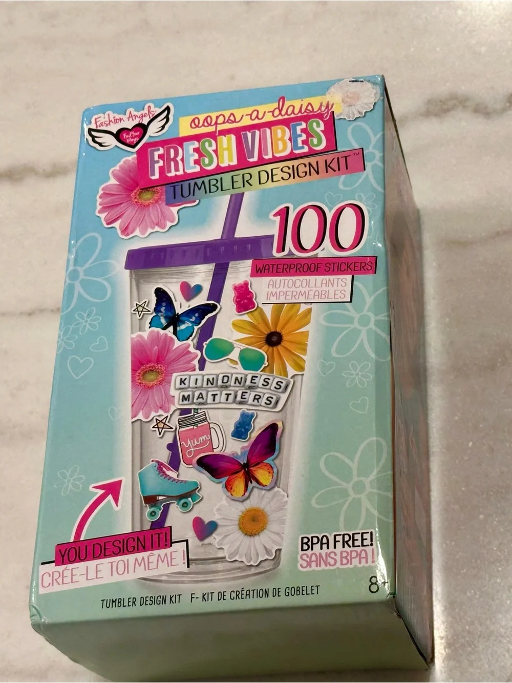 Fresh Vibes Tumbler Design Kit with Purple Lid - Fresh Vibes